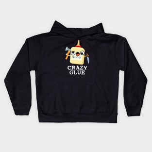 Crazy Glue Cute Super Glue Pun Kids Hoodie